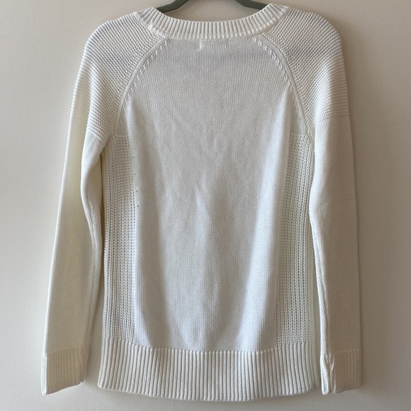 Calvin Klein Ivory Lace Up Sweater - Picture 9 of 13